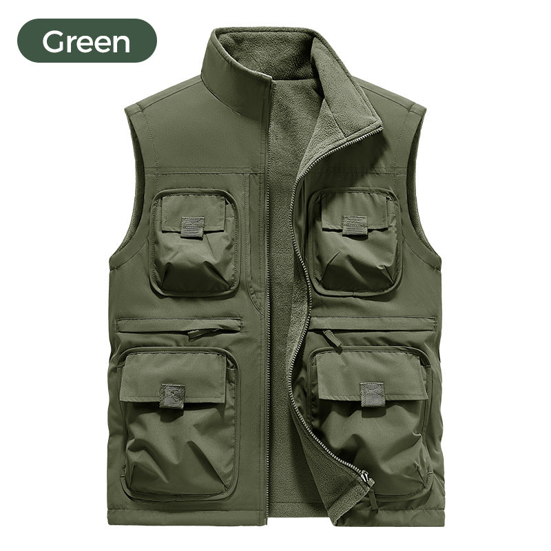Reversible Multi-Pocket Padded Vest
