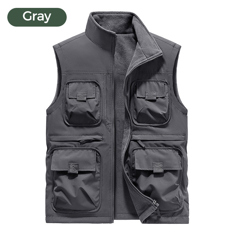 Reversible Multi-Pocket Padded Vest