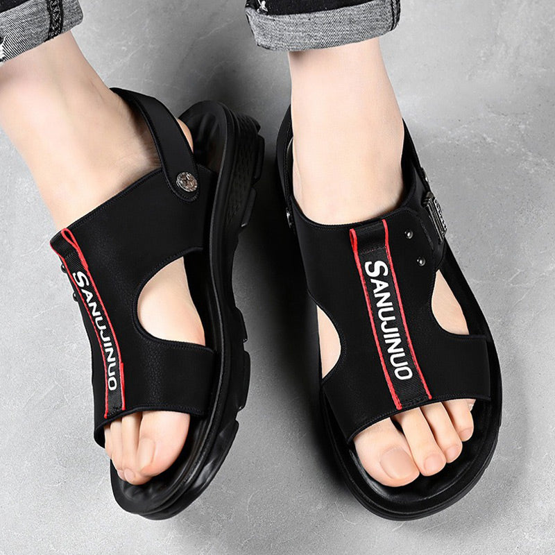 Men's Leather Non-slip Sandals