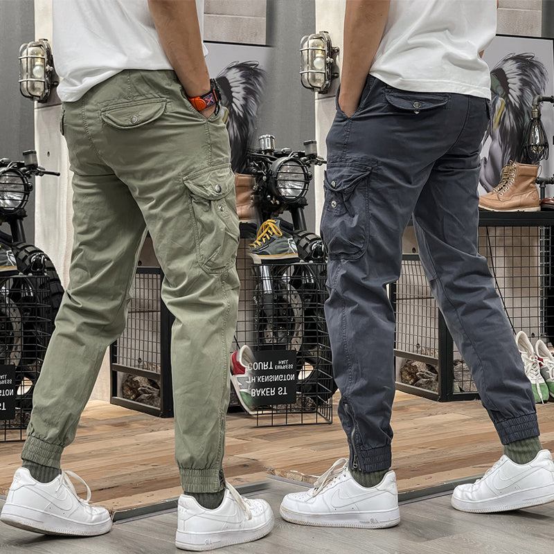 Men's Multi-Pockets Drawstring Elastic Waist Cargo Pants — 🍂Autumn Sale 50% Off