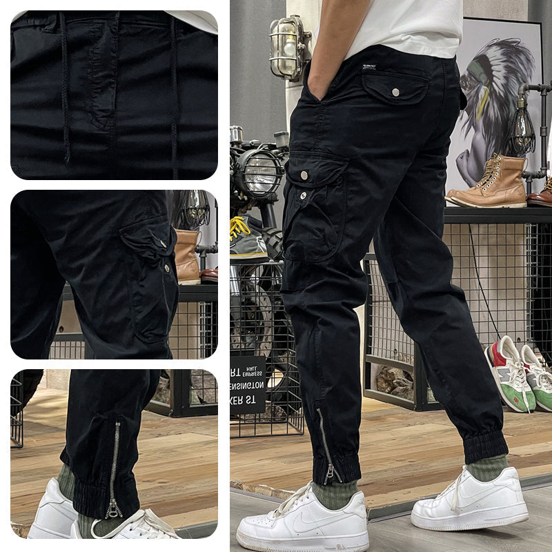 Men's Multi-Pockets Drawstring Elastic Waist Cargo Pants — 🍂Autumn Sale 50% Off