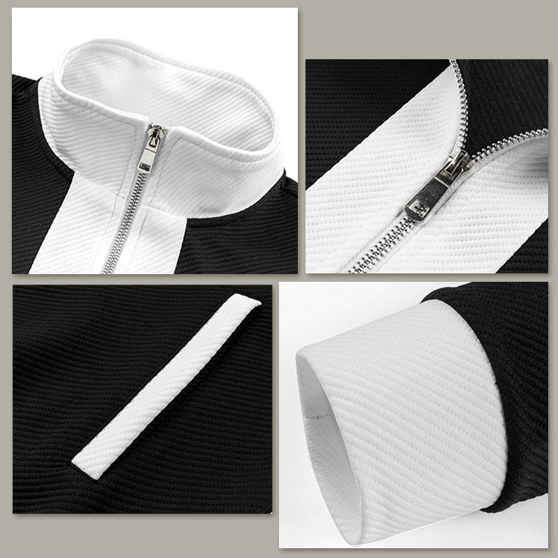 Men's Outfit Casual 2 Piece Contrast Sports Jogging Tracksuits Set