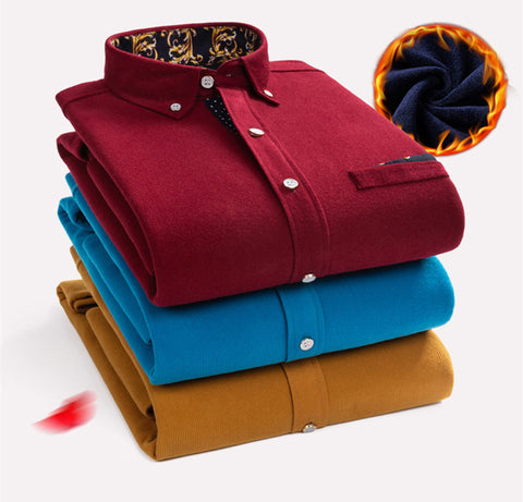 Hot Sale - 50% OFF💥Men's High Quality Corduroy Warm Winter Shirt Thick Fleece