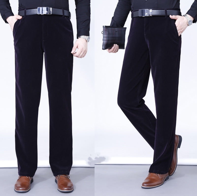 Men's Stretchy Corduroy Straight Long Pants—buy 2 free shipping