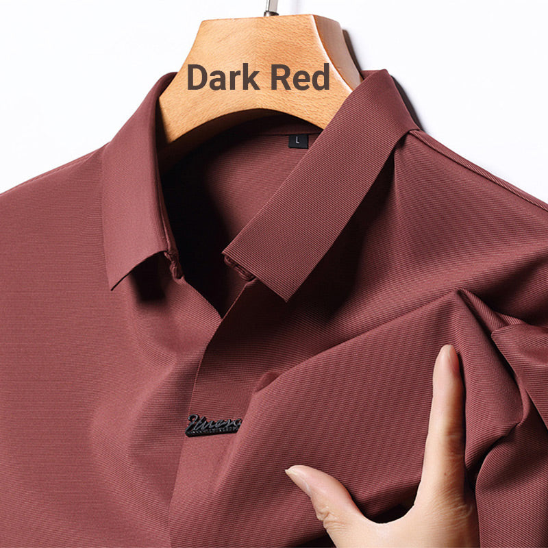 Men’s Casual Lapel Breathable Wrinkle-free T-shirt