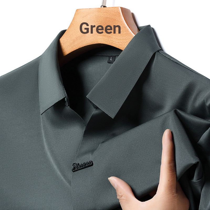 Men’s Casual Lapel Breathable Wrinkle-free T-shirt