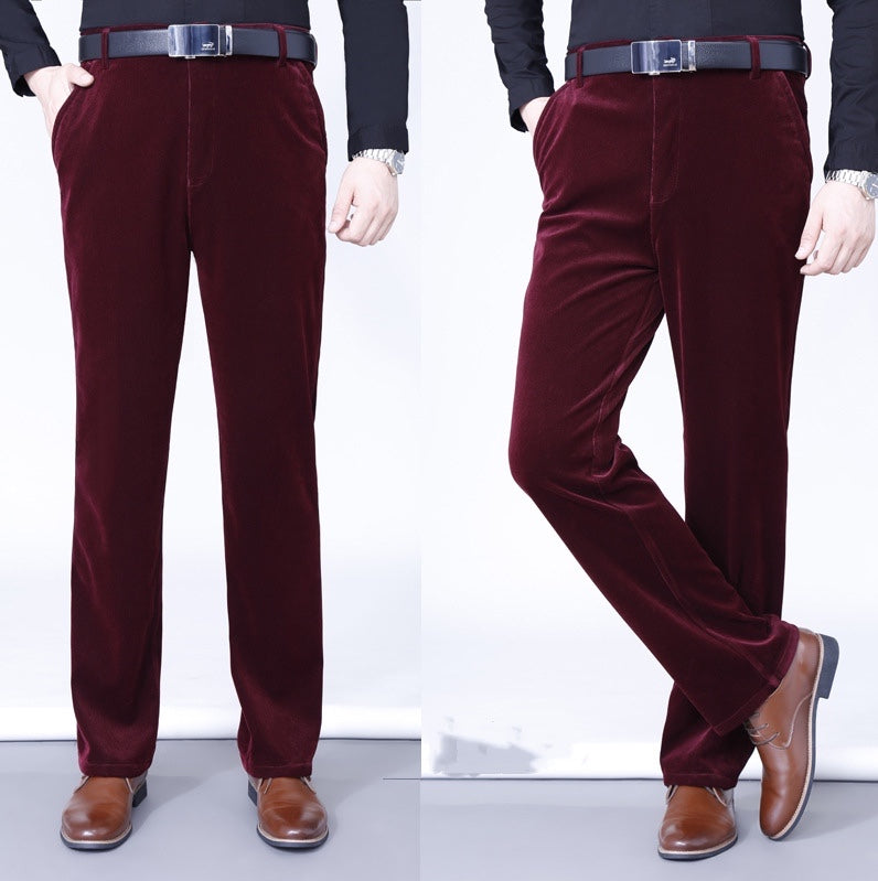 Men's Stretchy Corduroy Straight Long Pants—buy 2 free shipping