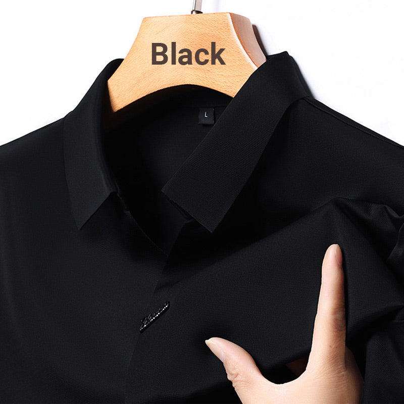 Men’s Casual Lapel Breathable Wrinkle-free T-shirt