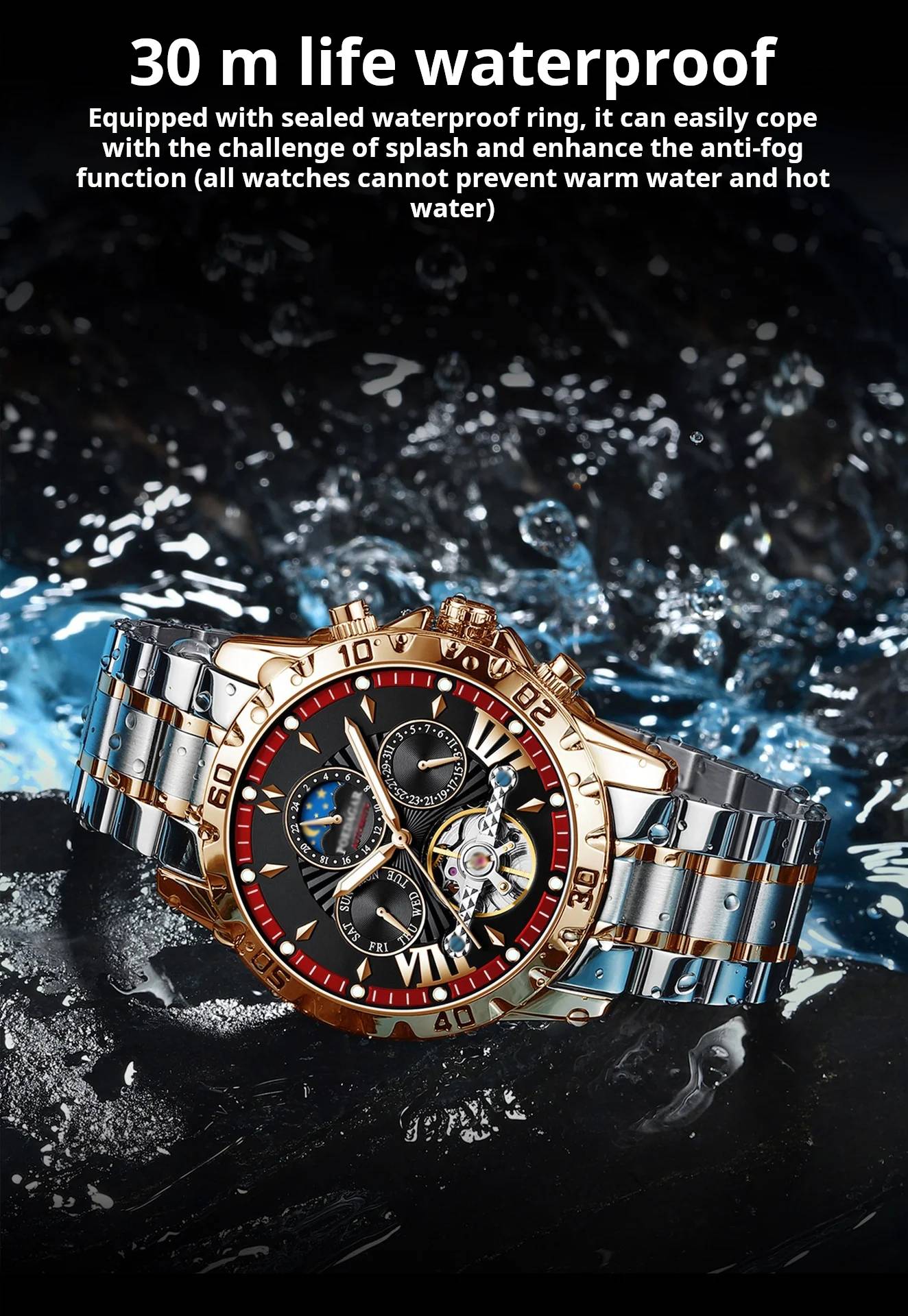 ⌚Swiss Brand New Waterproof Automatic Mechanical Watches