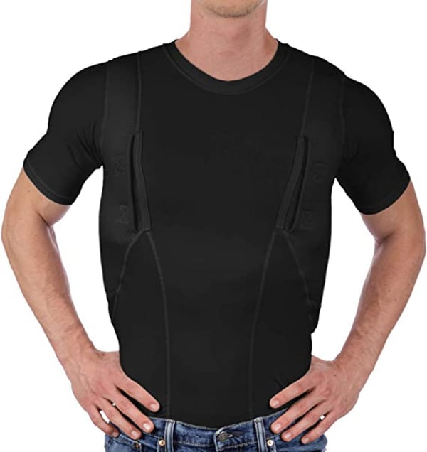 MEN'S CONCEALED LEATHER HOLSTER T-SHIRT (BUY 2 FREE SHIPPING)