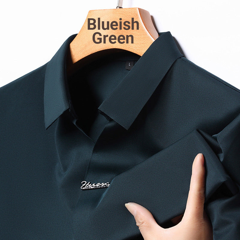 Men’s Casual Lapel Breathable Wrinkle-free T-shirt