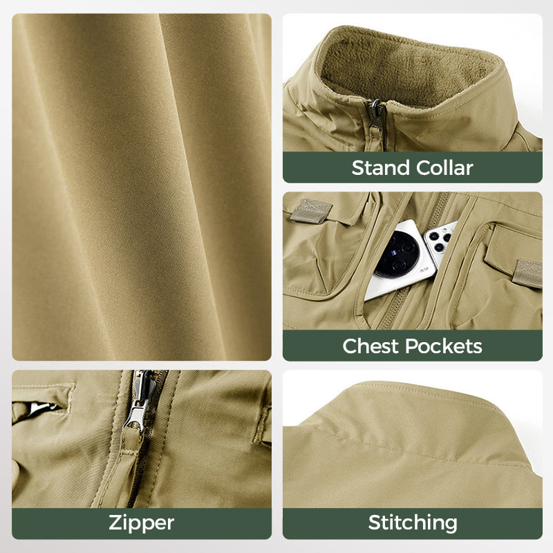 Reversible Multi-Pocket Padded Vest