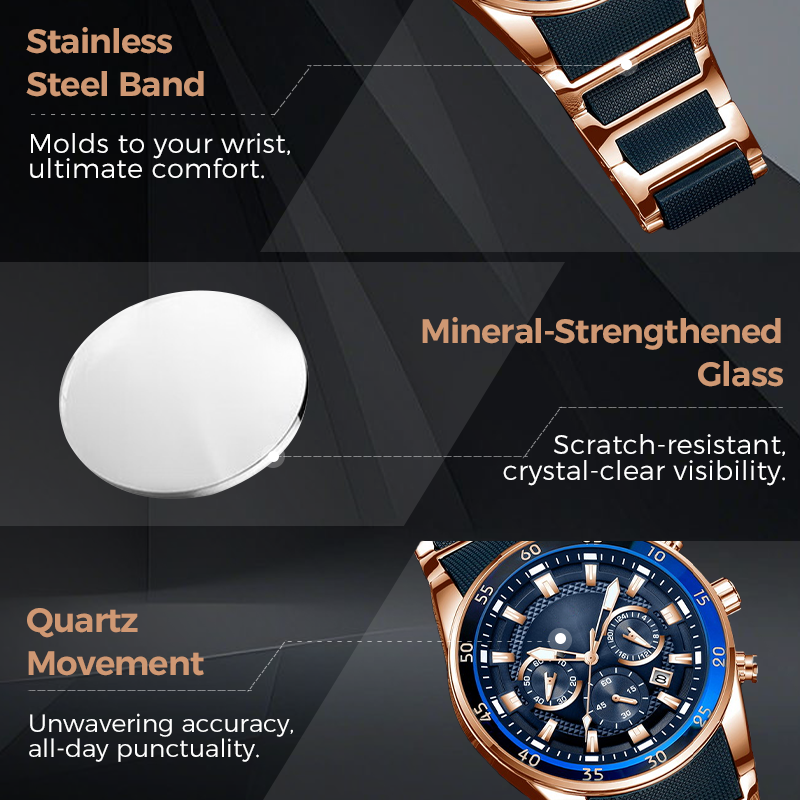 💎Men's Waterproof Multifunctional Quartz Watch