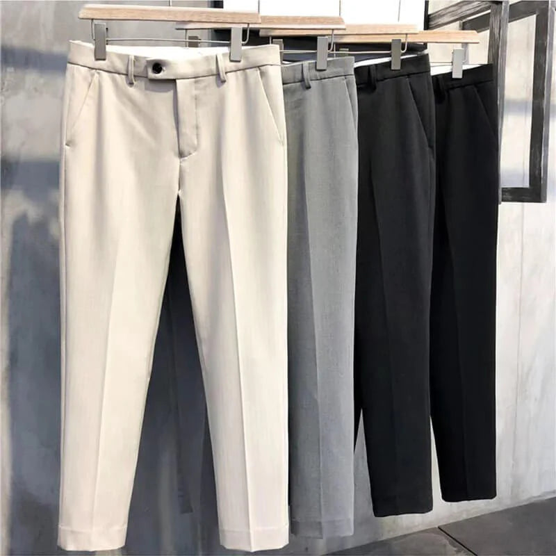 Solid Slim Fit Formal PANTS — 🍂Autumn Sale 50% Off