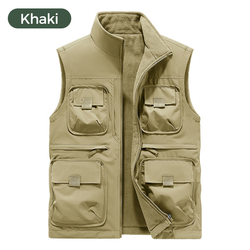 Reversible Multi-Pocket Padded Vest