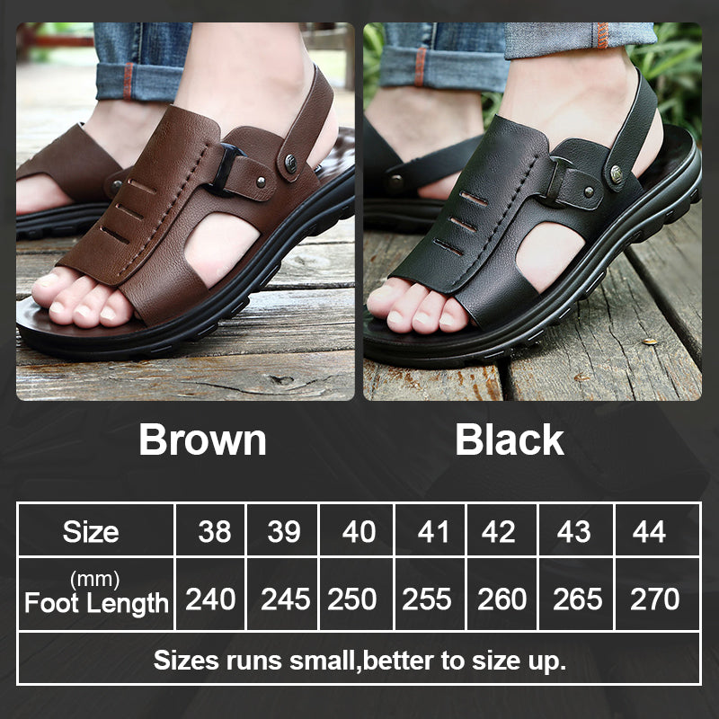 Men's massage soft sole anti-slip sandals with 2 ways to wear