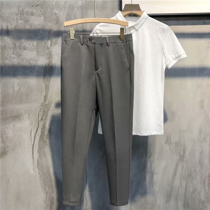 Solid Slim Fit Formal PANTS — 🍂Autumn Sale 50% Off