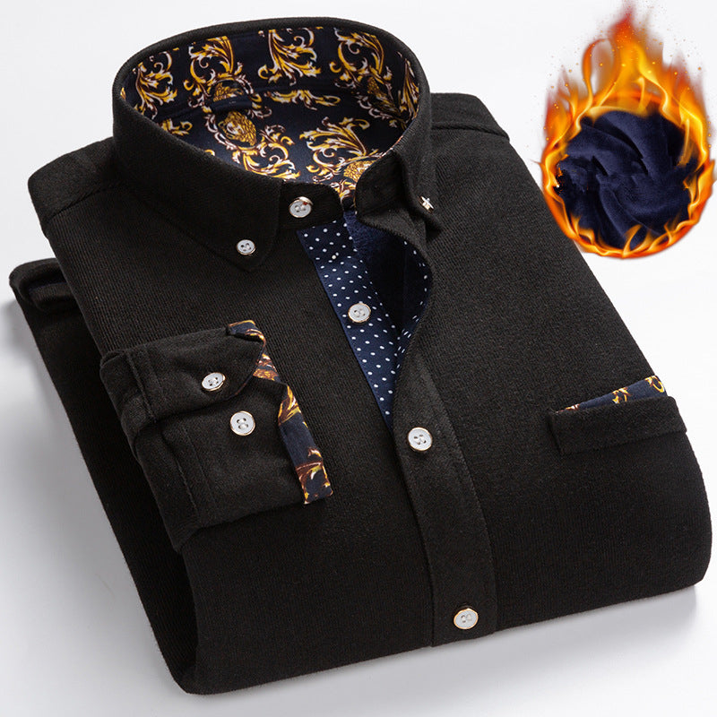 Hot Sale - 50% OFF💥Men's High Quality Corduroy Warm Winter Shirt Thick Fleece