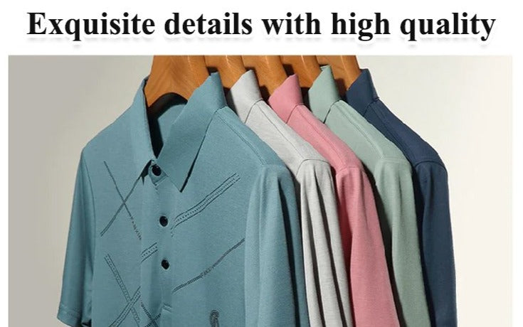 👕Hot Sale 50% OFF⏳Men's Ice Silk Stretch Shirt,Cool & Comfortable