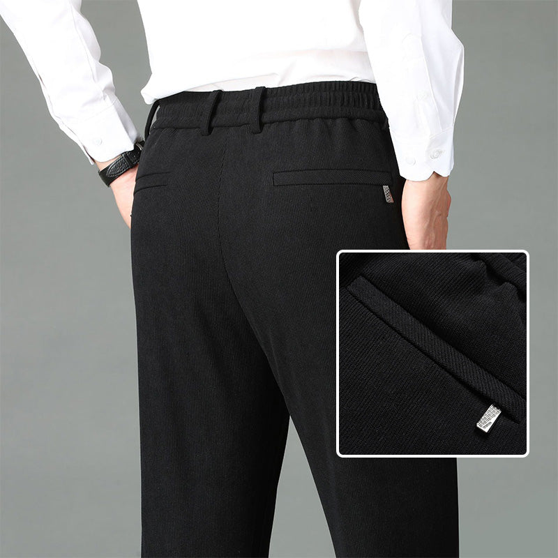Men's Thickened Elastic Waist Corduroy Pants
