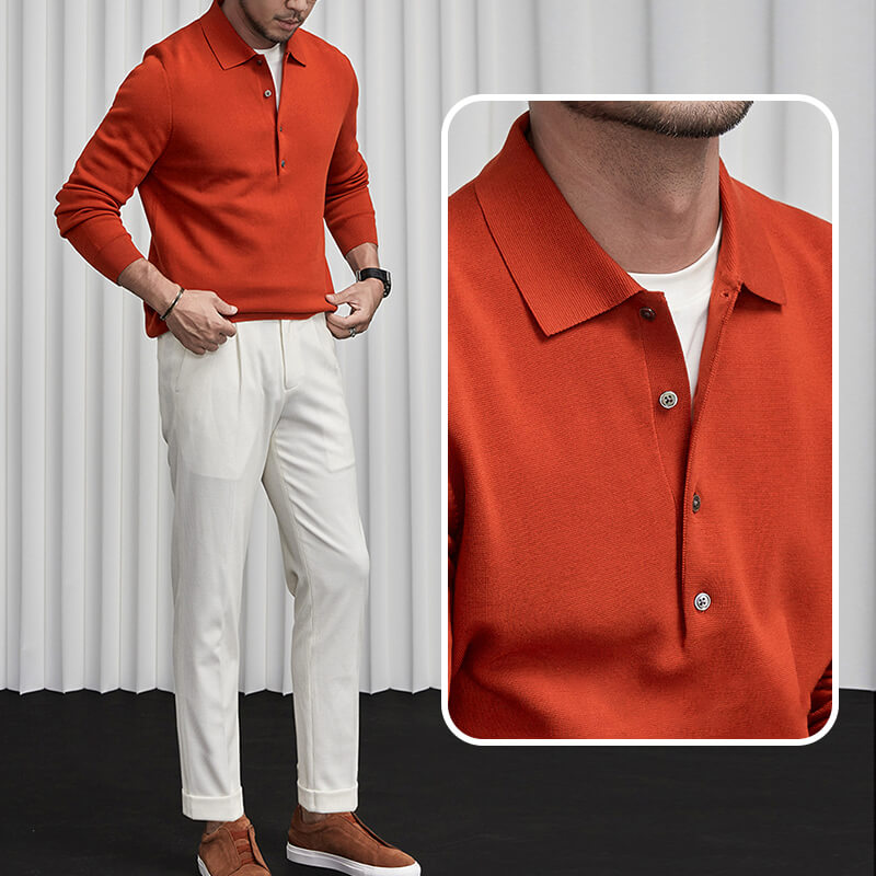 Elegant simple stylish knitted sweater cardigan