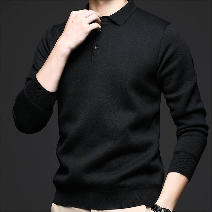 Men's Lightweight & Warm Casual Basic Collared Knit Sweater