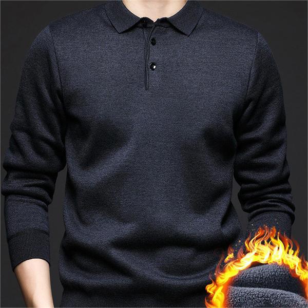 Men's Lightweight & Warm Casual Basic Collared Knit Sweater