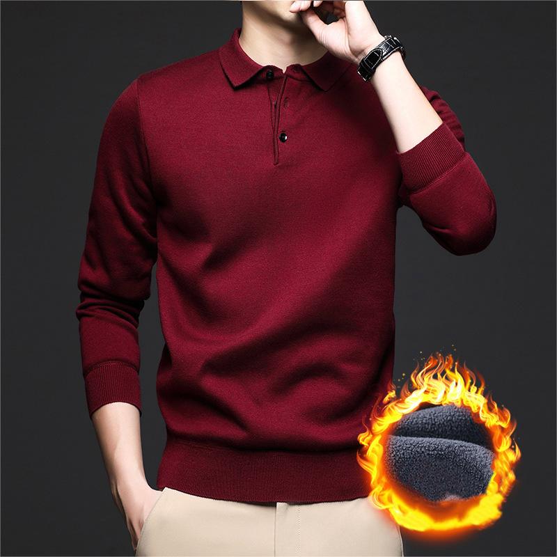 Men's Lightweight & Warm Casual Basic Collared Knit Sweater