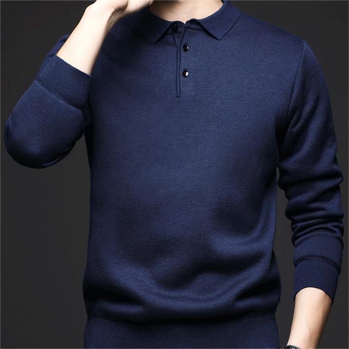 Men's Lightweight & Warm Casual Basic Collared Knit Sweater