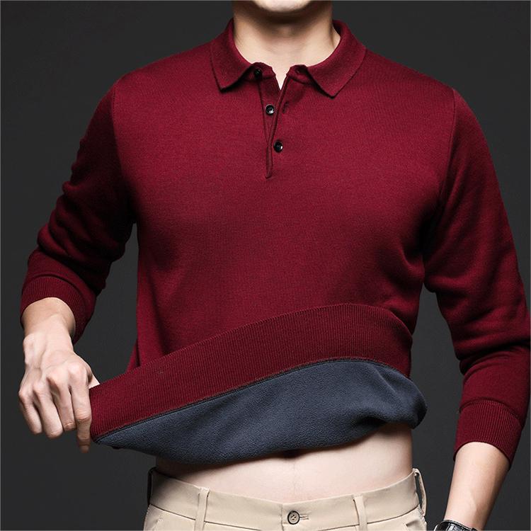 Men's Lightweight & Warm Casual Basic Collared Knit Sweater