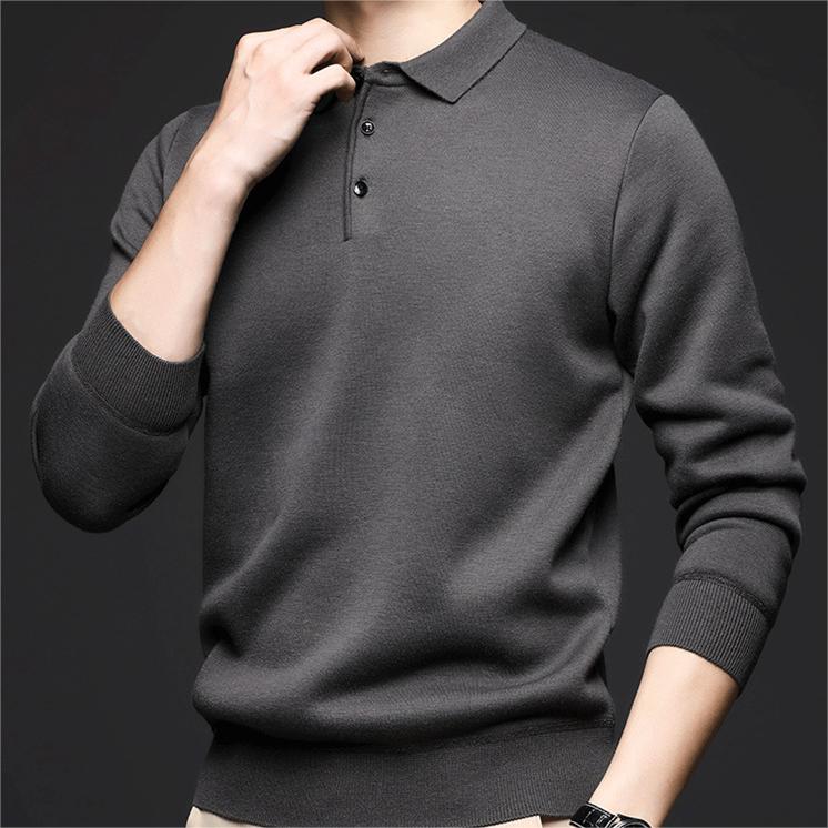 Men's Lightweight & Warm Casual Basic Collared Knit Sweater