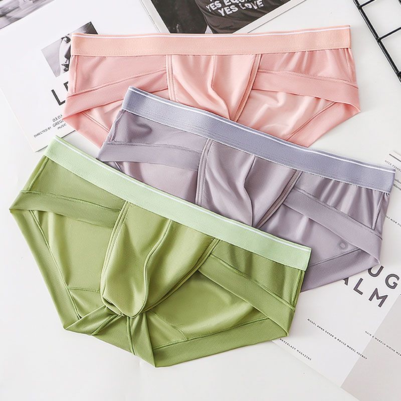 Men's Breathable Mesh Ice Silk Briefs