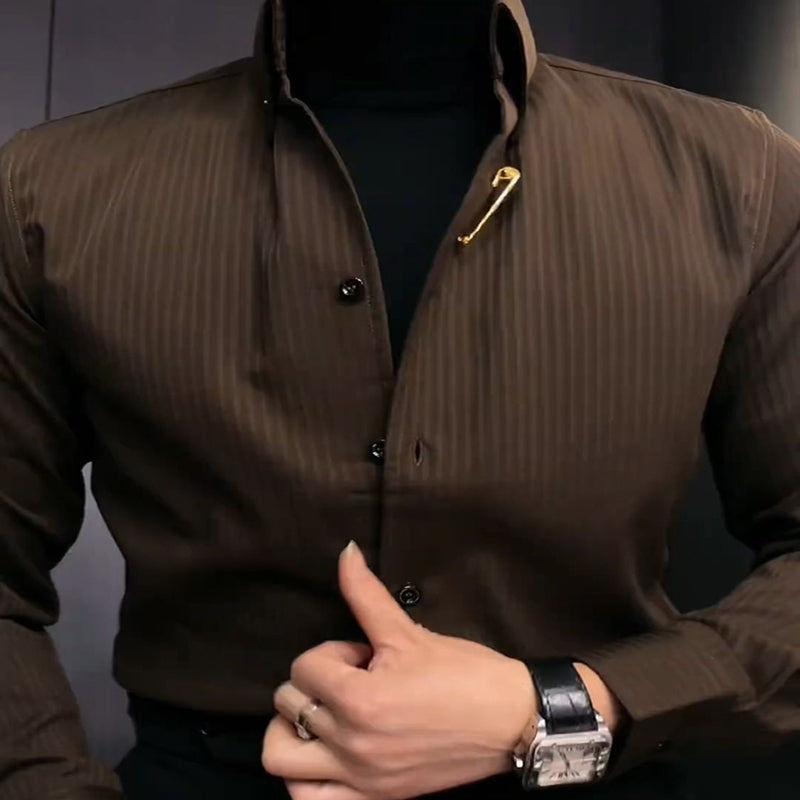 New Design🤳Men’s Sleek Striped Shirt👔