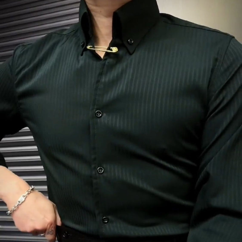 New Design🤳Men’s Sleek Striped Shirt👔