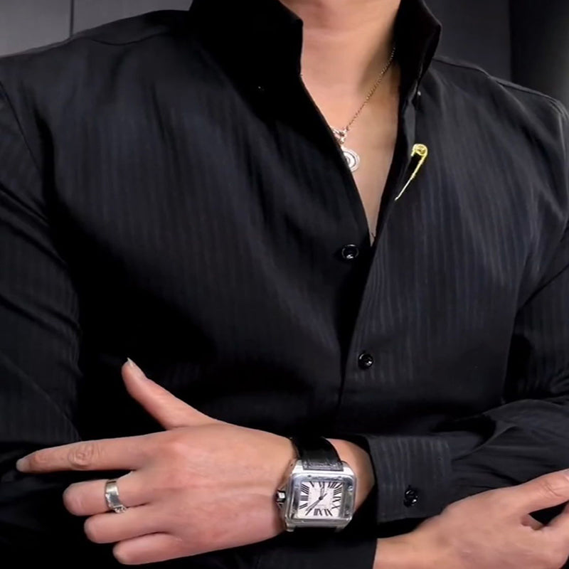 New Design🤳Men’s Sleek Striped Shirt👔