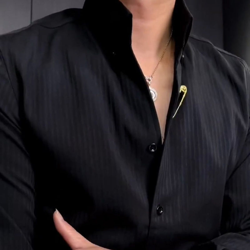 New Design🤳Men’s Sleek Striped Shirt👔