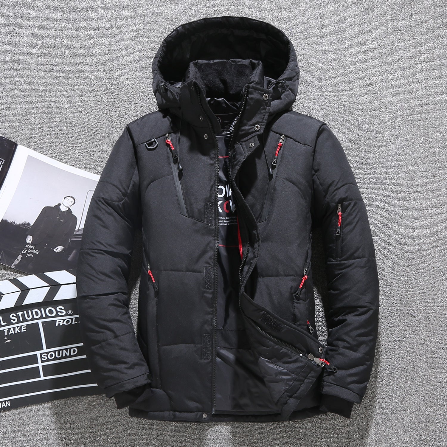 ❄️Men’s White Duck Down Parka Winter Warm Jacket