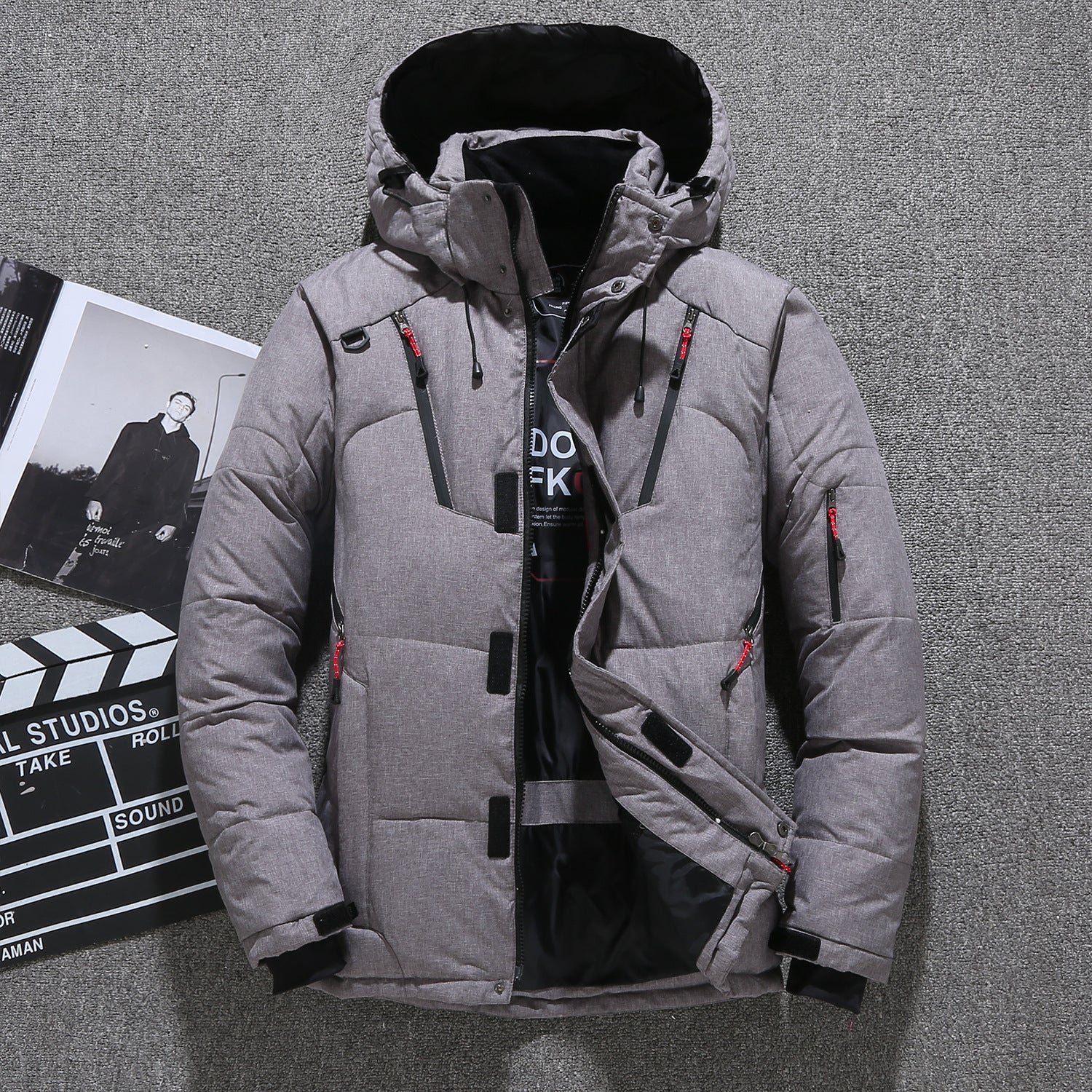 ❄️Men’s White Duck Down Parka Winter Warm Jacket