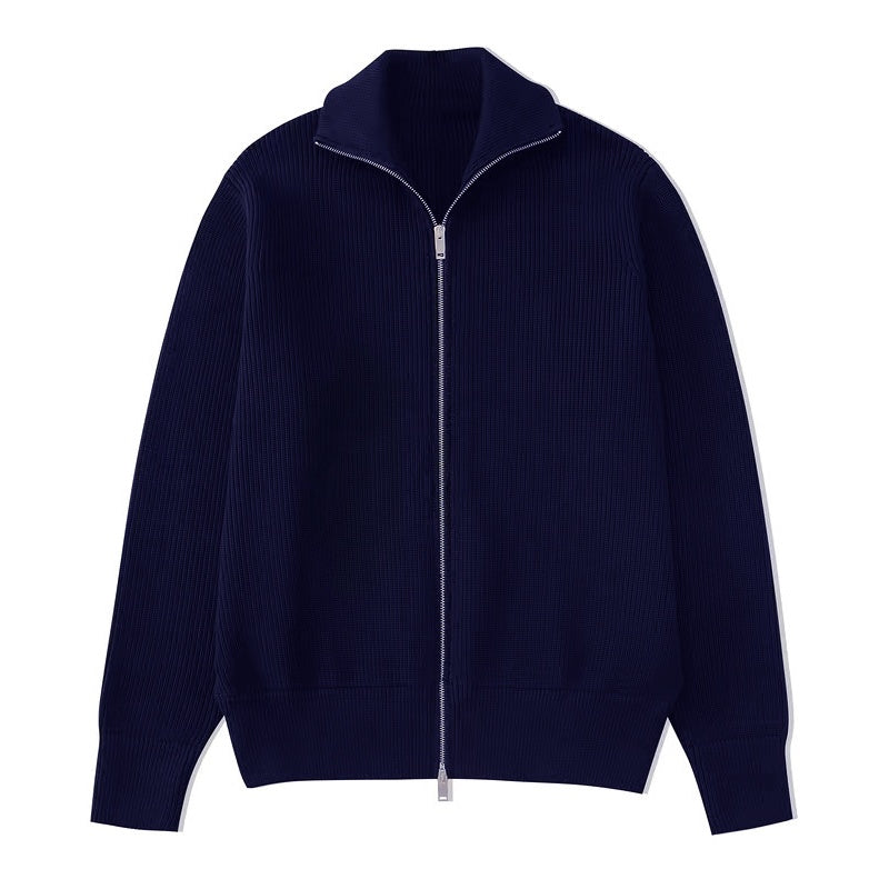 Men's Zip up Cozy Turtleneck Knit Sweater