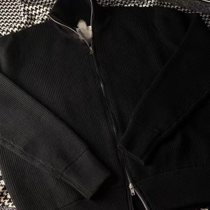 Men's Zip up Cozy Turtleneck Knit Sweater