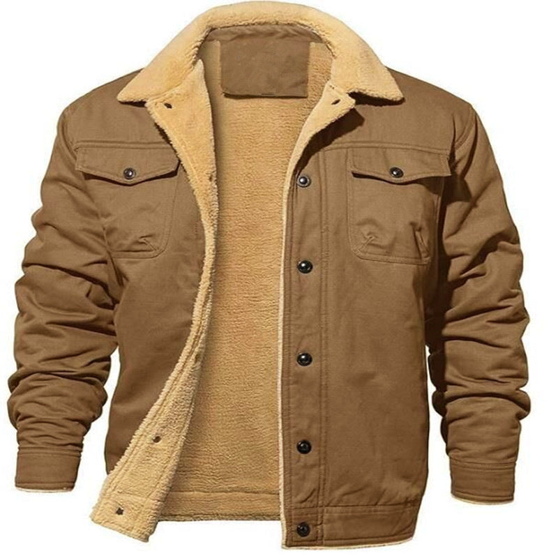Men's Retro Western Winter Fleece Jacket