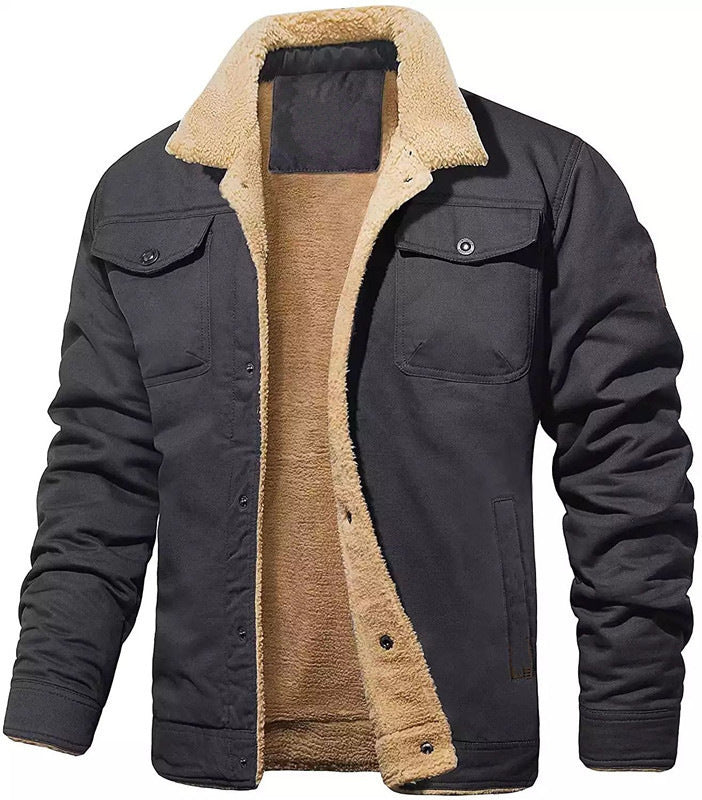 Men's Retro Western Winter Fleece Jacket