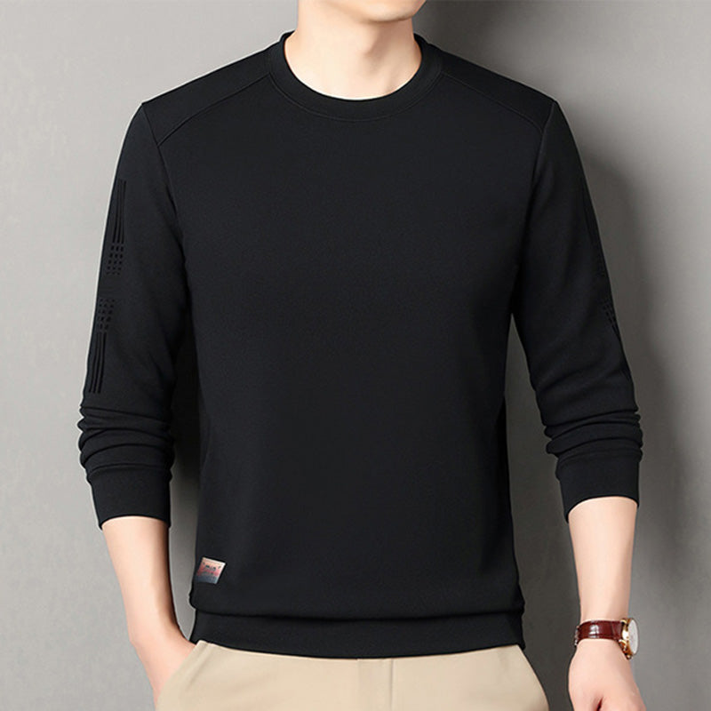 Men's Printed Crewneck Thickened Bottoming Sweatshirt