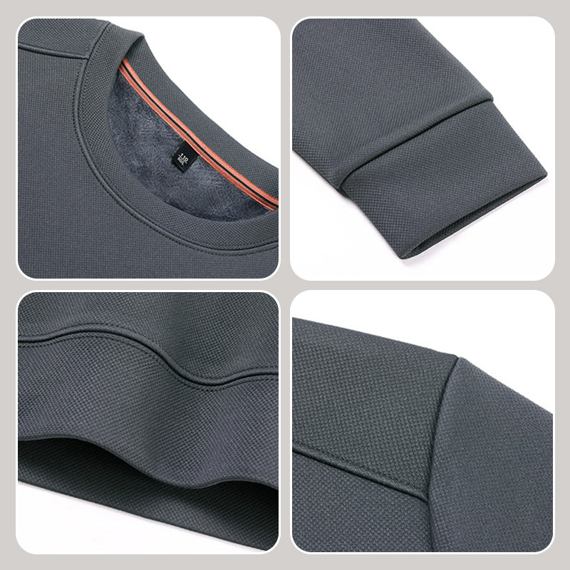 Men's Printed Crewneck Thickened Bottoming Sweatshirt