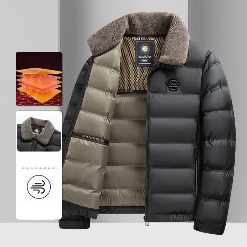 ❄️Men's Lapel Cotton Padded Jacket -👍Warm and Waterproof!