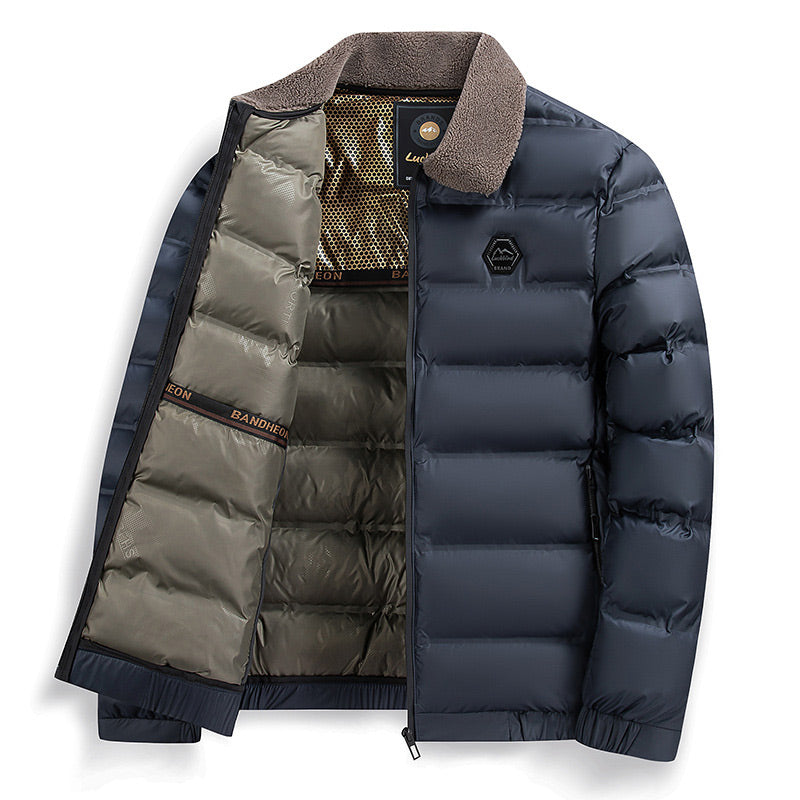 ❄️Men's Lapel Cotton Padded Jacket -👍Warm and Waterproof!