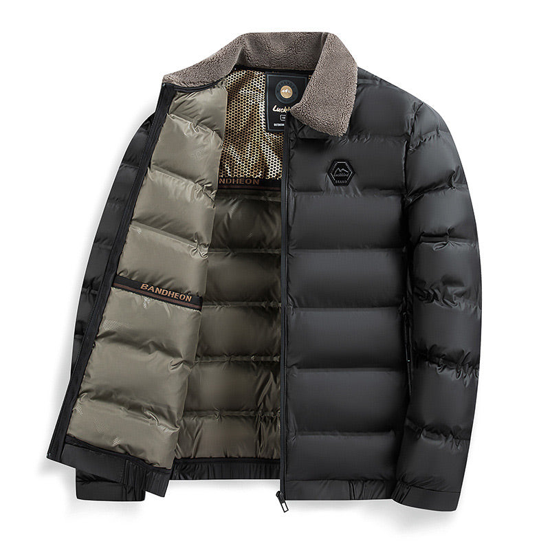 ❄️Men's Lapel Cotton Padded Jacket -👍Warm and Waterproof!