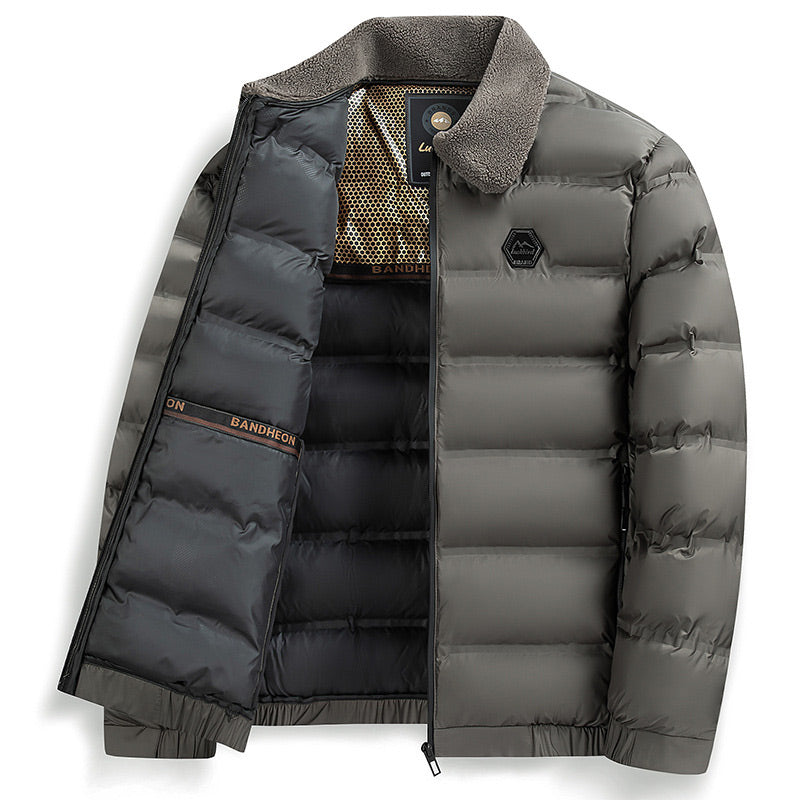 ❄️Men's Lapel Cotton Padded Jacket -👍Warm and Waterproof!