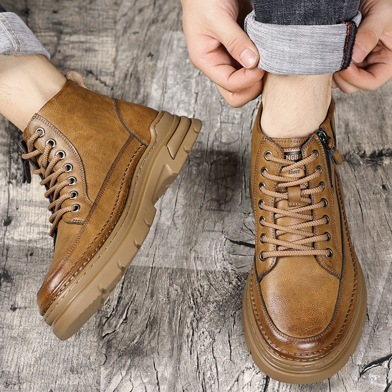 Men’s Rugged Plush-lined Ankle Boots（50% OFF）