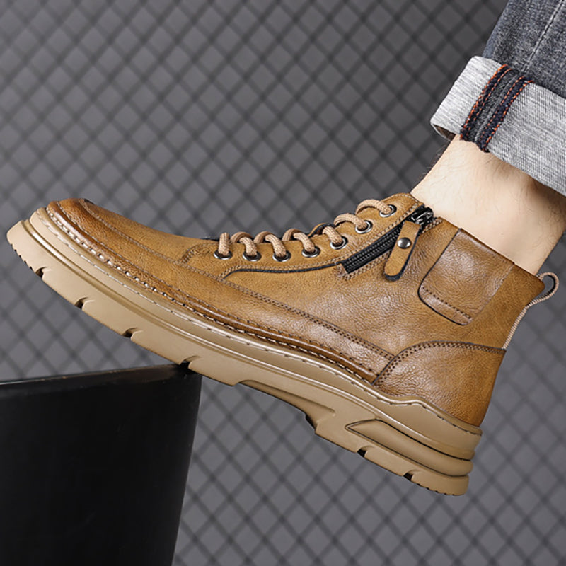 Men’s Rugged Plush-lined Ankle Boots（50% OFF）